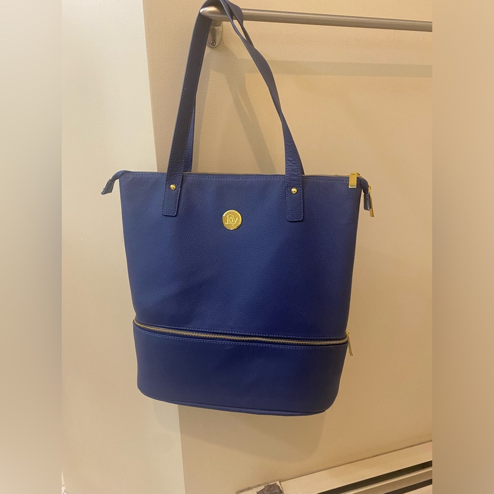 JOY Smart Chic Leather Double Decker Tote